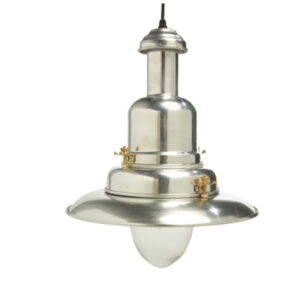 Fisherman's Pendant Light, can be polished finish or in Satin Black, dark grey, sea spray blue, cream