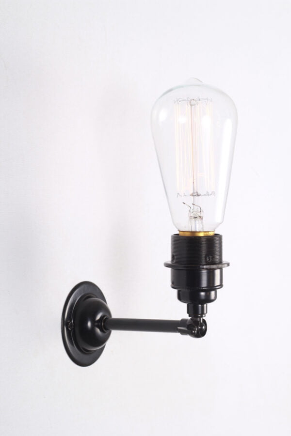 Illuminate Your Space with the Lome Vintage Minimalist Wall Light - Gloss Black