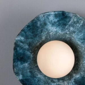 Rivale Ceramic IP44 Bathroom Wall Light Blue Earth Ceramic Wall Sconces Great Lighting UK Ltd