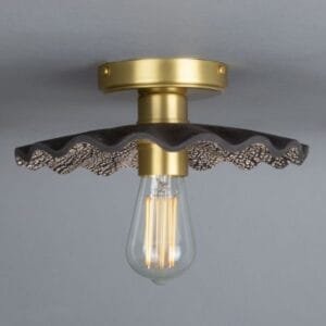 Black Kapok Organic Ceramic Ceiling Light Ceramic Ceiling Lights Great Lighting UK Ltd
