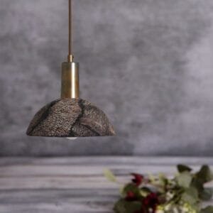 Kauri Ceramic Black Clay 20 cm Pendant Light Ceramic Pendant Lighting Great Lighting UK Ltd