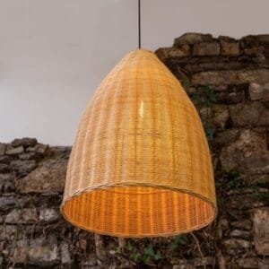 Altus Large Natural Rattan Pendant Light 52cm Rattan & Rafia Lighting Collection Great Lighting UK Ltd