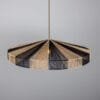 Vernon Raffia Striped Rope Pendant Light 83cm Rattan & Rafia Lighting Collection Great Lighting UK Ltd