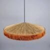 Syracuse Raffia Brick Tassel Pendant Light 78cm Rattan & Rafia Lighting Collection Great Lighting UK Ltd
