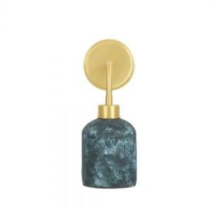 Osier Organic Ceramic Wall Light, Blue Earth Ceramic Wall Sconces Great Lighting UK Ltd