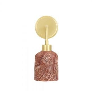 Osier Organic Ceramic Wall Light, Red Iron Ceramic Wall Sconces Great Lighting UK Ltd