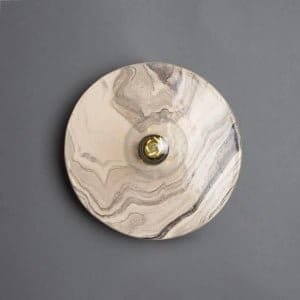 Bog Oak Marbled Ceramic Disc Wall Light Ceramic Wall Sconces Great Lighting UK Ltd