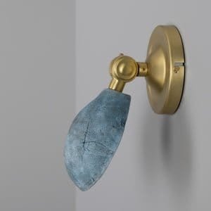 Coco Adjustable Ceramic Wall Light, Blue Earth Ceramic Wall Sconces Great Lighting UK Ltd