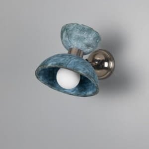 Nakaii Organic Ceramic Wall Light, Blue Earth Ceramic Wall Sconces Great Lighting UK Ltd