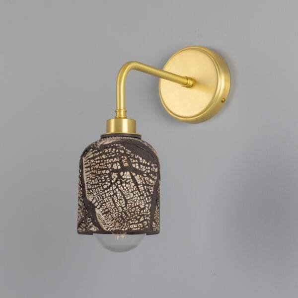 Osier Black Clay Ceramic Bathroom Wall Sconce Ceramic Bathroom Sconces Great Lighting UK Ltd