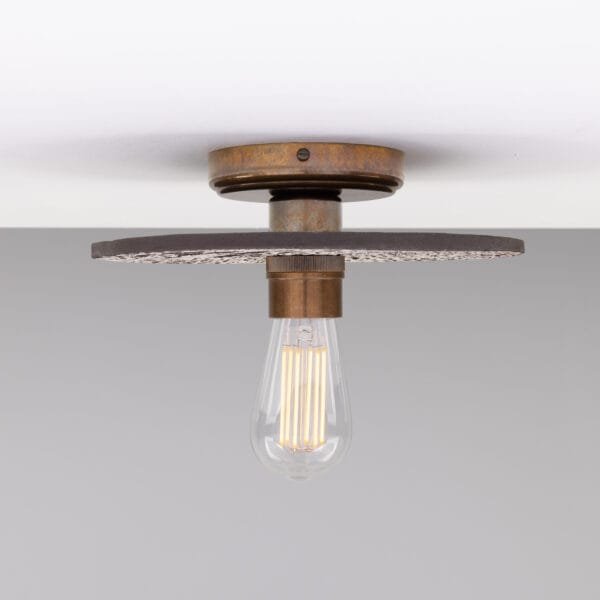 Black Ceramic Disc Ceiling Light With Brass Fittings Ceramic Ceiling Lights Great Lighting UK Ltd
