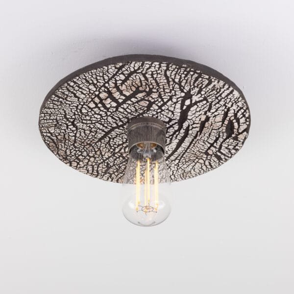 Black Ceramic Disc Ceiling Light With Brass Fittings Ceramic Ceiling Lights Great Lighting UK Ltd