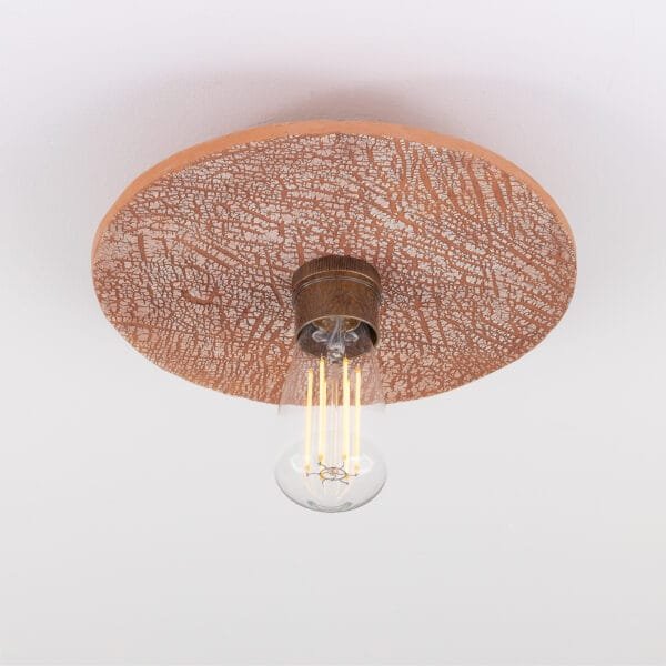 Red Iron Ceramic Disc Ceiling Light Ceramic Ceiling Lights Great Lighting UK Ltd