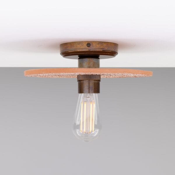 Red Iron Ceramic Disc Ceiling Light Ceramic Ceiling Lights Great Lighting UK Ltd