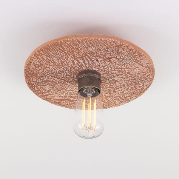Red Iron Ceramic Disc Ceiling Light Ceramic Ceiling Lights Great Lighting UK Ltd