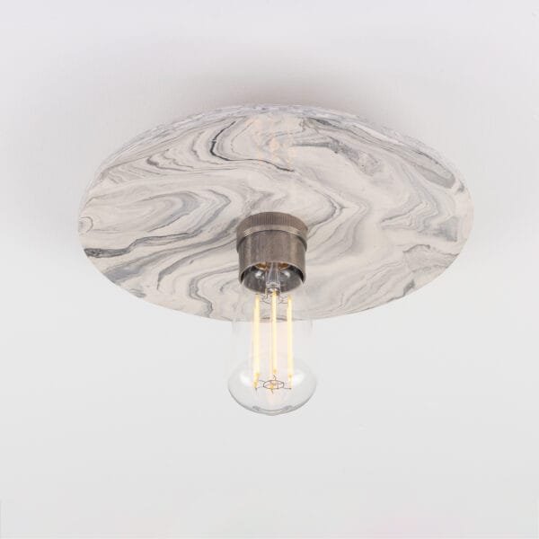 Bog Oak Ceramic Disk Ceiling Light Marbled Finish Ceramic Ceiling Lights Great Lighting UK Ltd