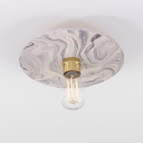 Bog Oak Ceramic Disk Ceiling Light Marbled Finish Ceramic Ceiling Lights Great Lighting UK Ltd