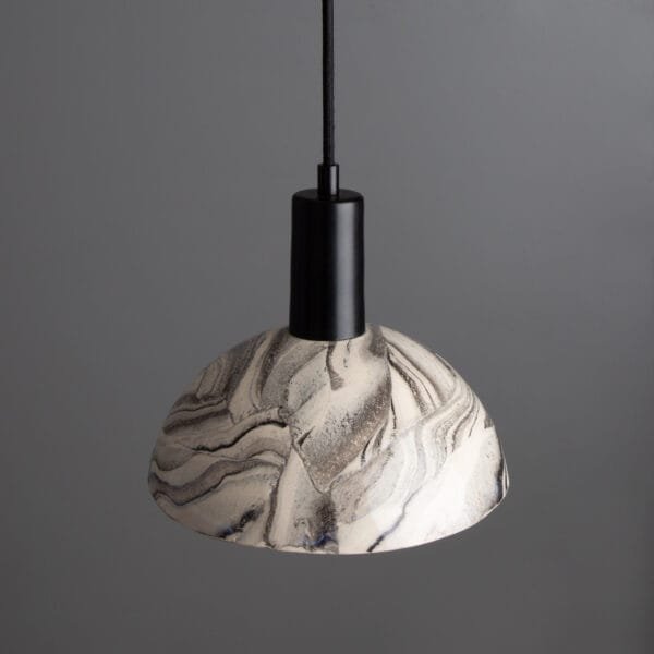 Kauri Marbled 20cm Domed Pendant Light Ceramic Pendant Lighting Great Lighting UK Ltd