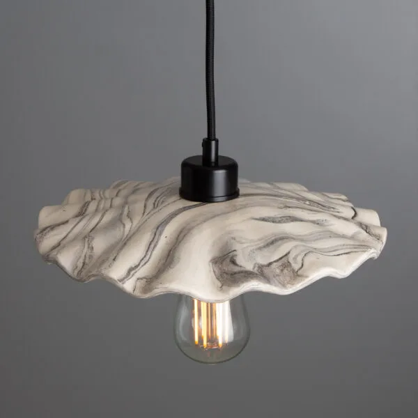 Kapok Rippled Marbled Ceramic Pendant Light Kitchen Ceilings Lights Great Lighting UK Ltd