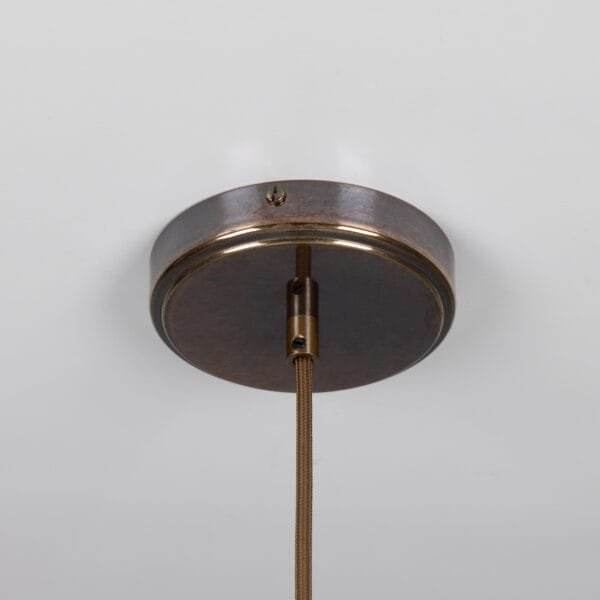 Nakaii Double Dome Pendant in Red Iron Ceramic Ceramic Pendant Lighting Great Lighting UK Ltd