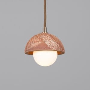RED Iron Ceramic Ferox Small Dome Pendant Ceramic Pendant Lighting Great Lighting UK Ltd