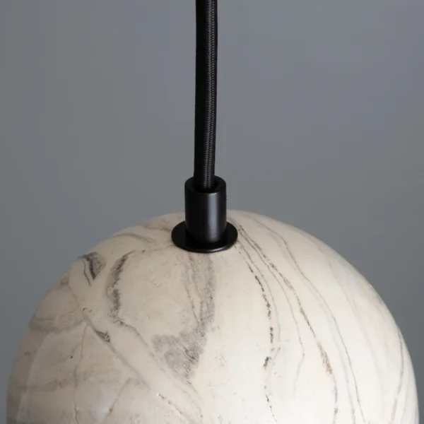 Rosa Marbled Ceramic Glass Globe Light Ceramic Pendant Lighting Modern Designer Lights