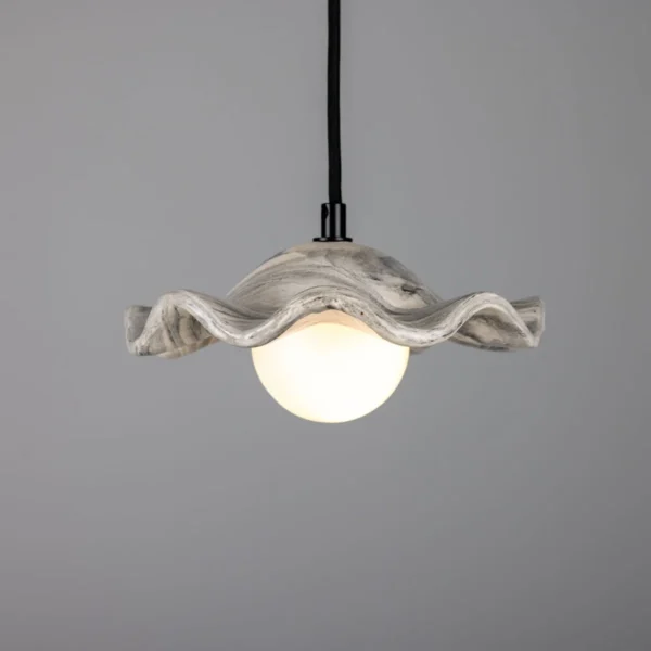 Wavy Ceramic Rivale Pendant Light with Gloss Marbled Finish Ceramic Pendant Lighting Great Lighting UK Ltd