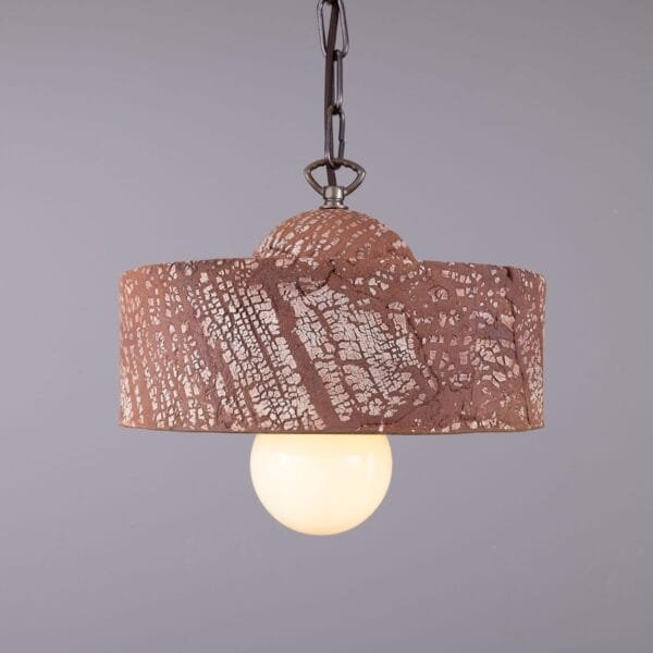 Seville Pendant in Ceramic Red Iron Ceramic Pendant Lighting Great Lighting UK Ltd