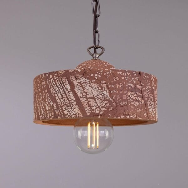 Seville Pendant in Ceramic Red Iron Ceramic Pendant Lighting Great Lighting UK Ltd