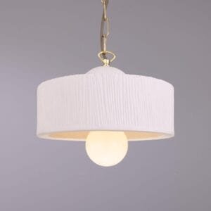 Seville Mid Century Ceramic Pendant in Matt White Ceramic Pendant Lighting Great Lighting UK Ltd