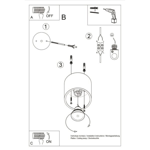 Ceiling Lamp Orbis 1 White - Image 6
