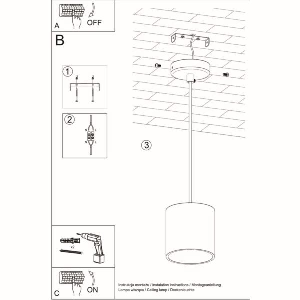 Pendant Lamp Orbis 1 Black Shade Pendants Modern Designer Lights