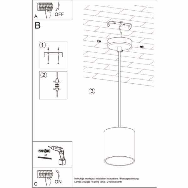 Pendant Lamp Orbis 1 Grey - Image 6