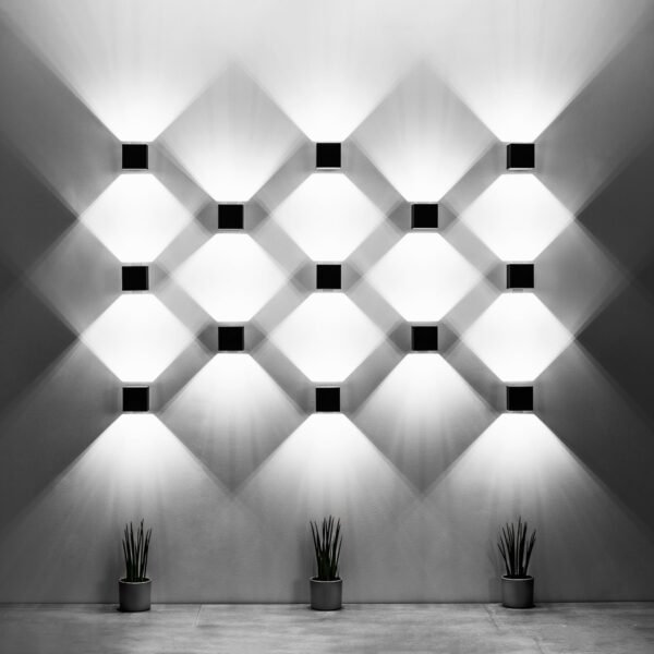 Wall Lamp Quad 1 Black - Image 4
