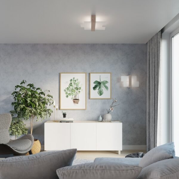 Ceiling Lamp Feniks 2 Natural Wood - Image 6