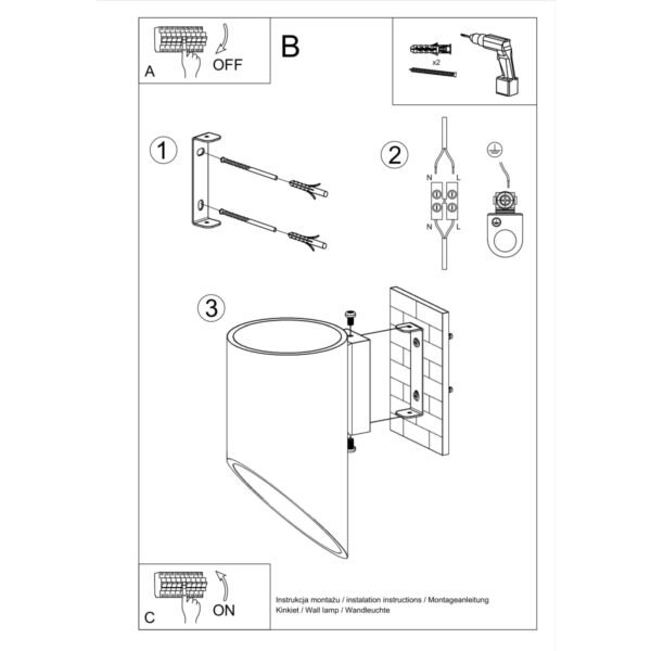 Wall Lamp Penne 20 White - Image 5