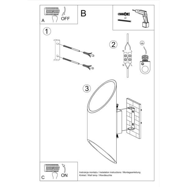 Wall Lamp Penne 30 White - Image 5