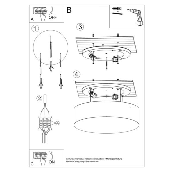 Ceiling Lamp Arena 45 Black - Image 5