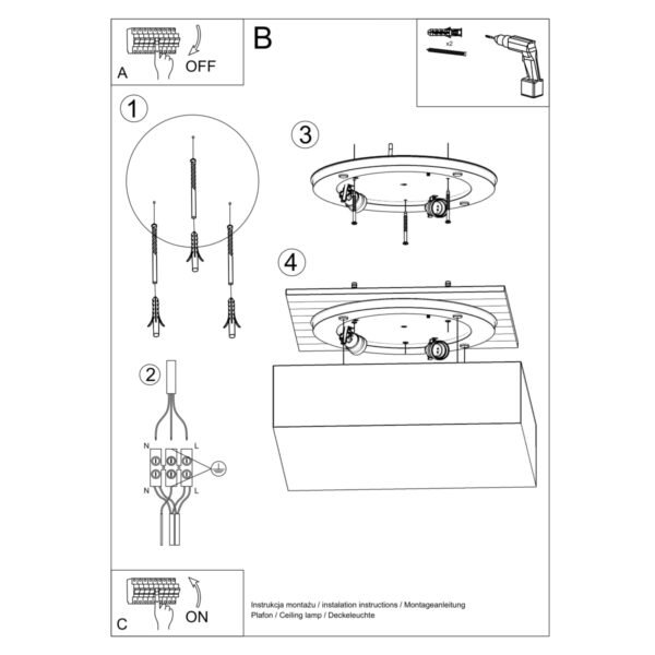 Ceiling Lamp Horus 35 White - Image 5