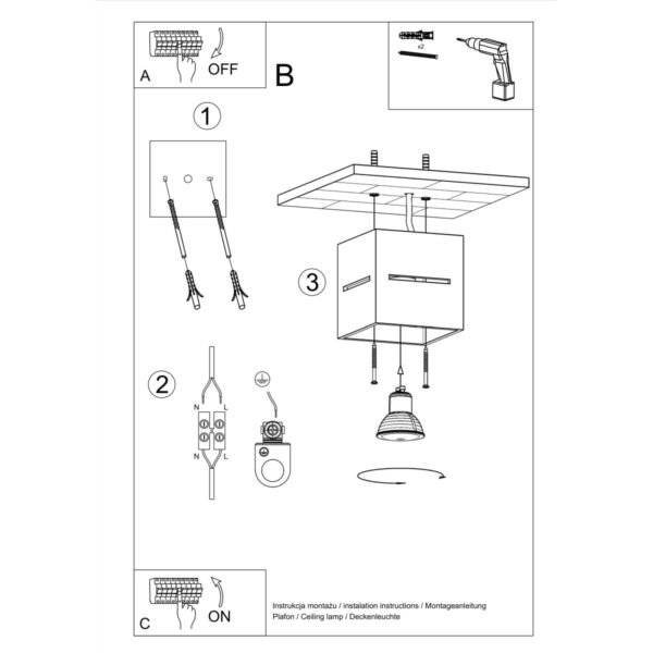 Ceiling Lamp Lobo Grey - Image 6