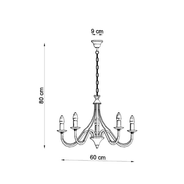 Chandelier Minerwa 5 White - Image 4