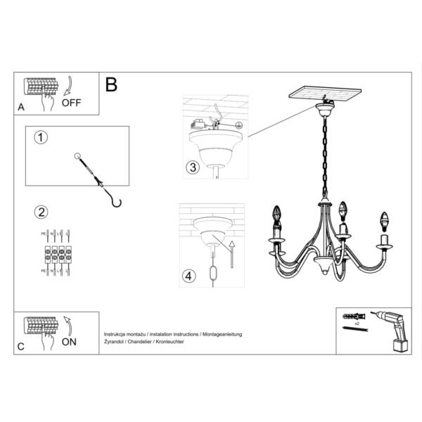 Chandelier Minerwa 7 Black - Image 5