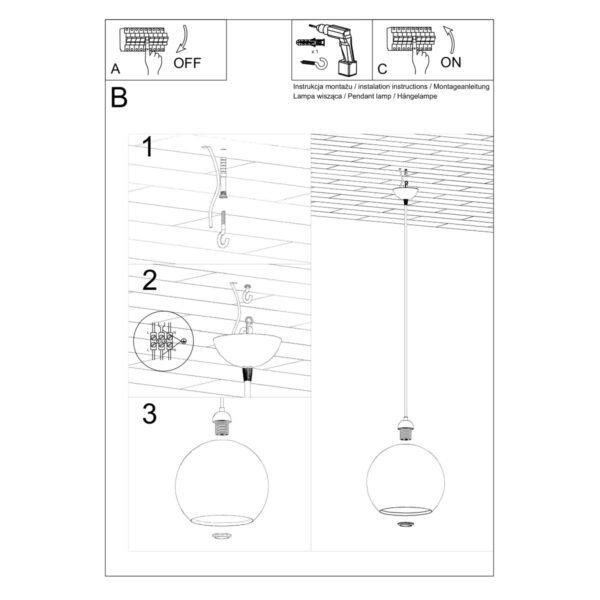 Pendant Lamp Ball White - Image 5