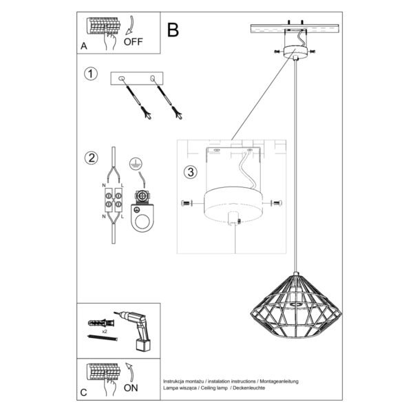 Pendant Lamp Umberto Black - Image 5