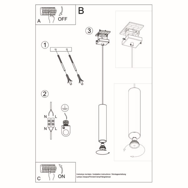 Pendant Lamp Lagos 1 White - Image 5