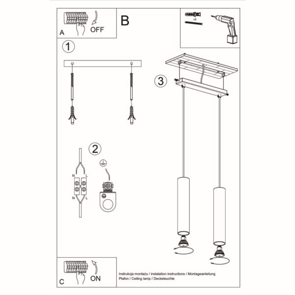 Pendant Lamp Lagos 2 White - Image 5