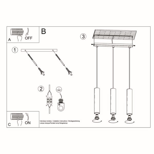 Pendant Lamp Lagos 3l White - Image 5