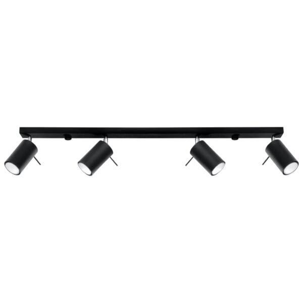 Ceiling Lamp Ring 4l Black