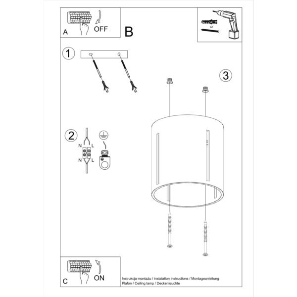 Ceiling Lamp Inez Black - Image 6