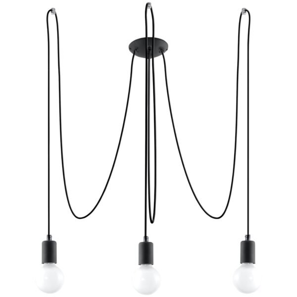 Chandelier Edison 3 Black